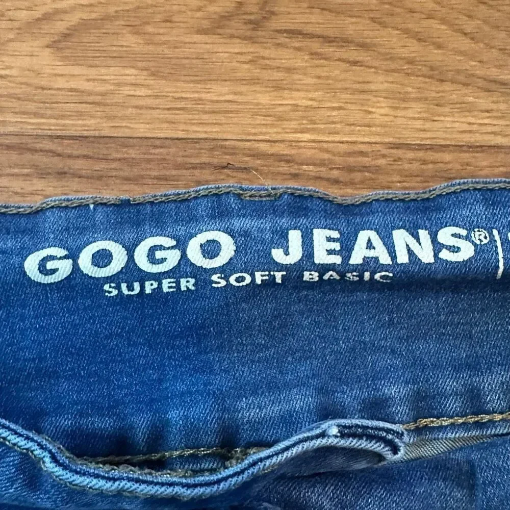 Gogo Jeans High Waisted Denim Blue Jean Shorts | Junior Size 13